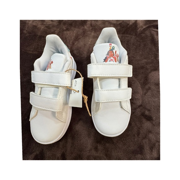 Adidas Kids Moana White Floral Sneakers size 9K - Picture 4 of 11